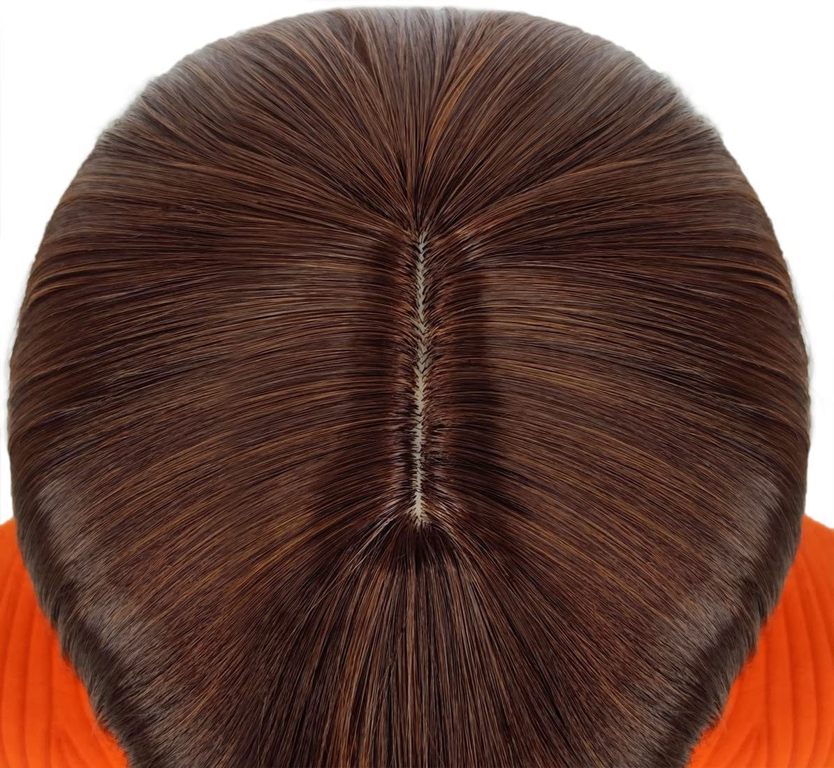 Sintetična lasulja Vroče prodajana ženska bob lasulja za igranje vlog, rjava frufru kratka ravna lasulja_voghion.com