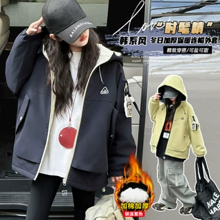 女童外套夹棉加厚秋冬2026新款儿童深秋初冬春装儿童二棉棉服冬季