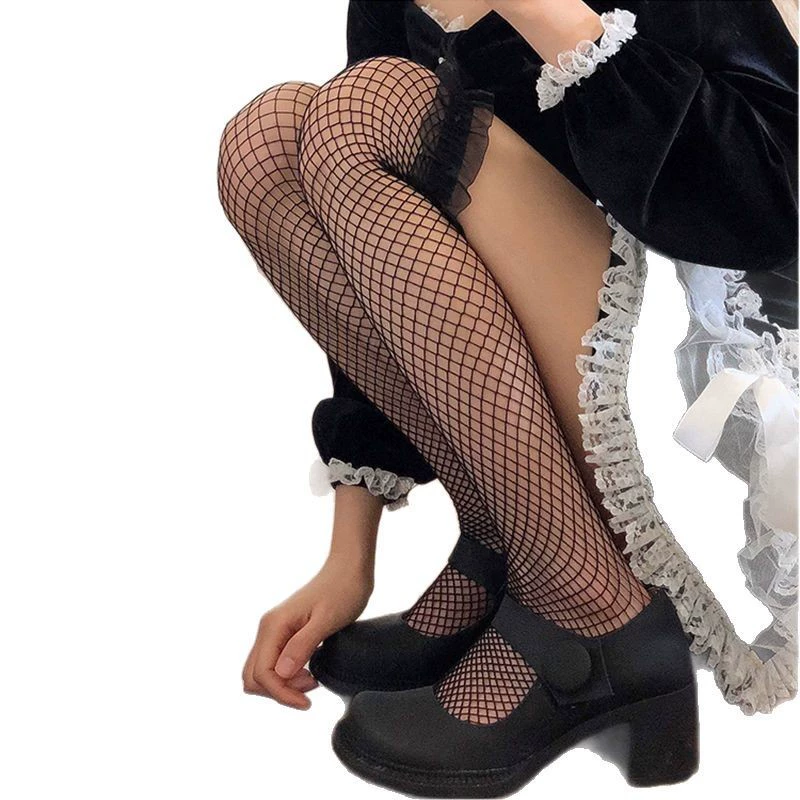 Кружевные колготки, сетка, летние тонкие носки, кружевное платье, стильLolita