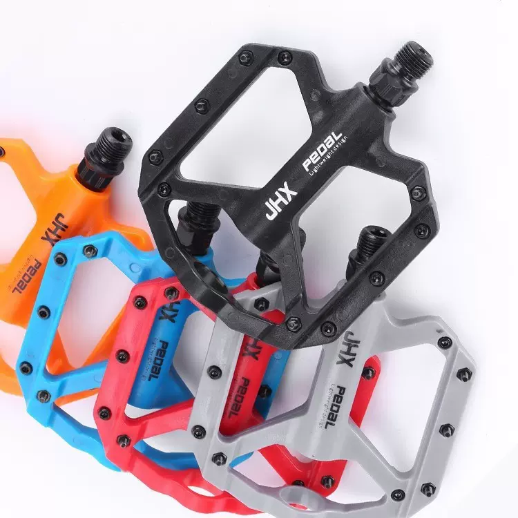 山地自行车公路车尼龙纤维轴承脚踏 彩色场地车加宽防滑培林脚蹬