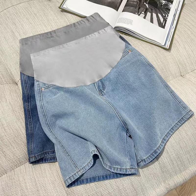 Yunshiba Summer Outer Wear Maternity Shorts Denim Belly Support Pants A-Line Loose Maternity Wear 8266 Yunshiba Summer Outer Wear Maternity Shorts Denim Belly Support Pants A-Line Loose Maternity Wear 8266