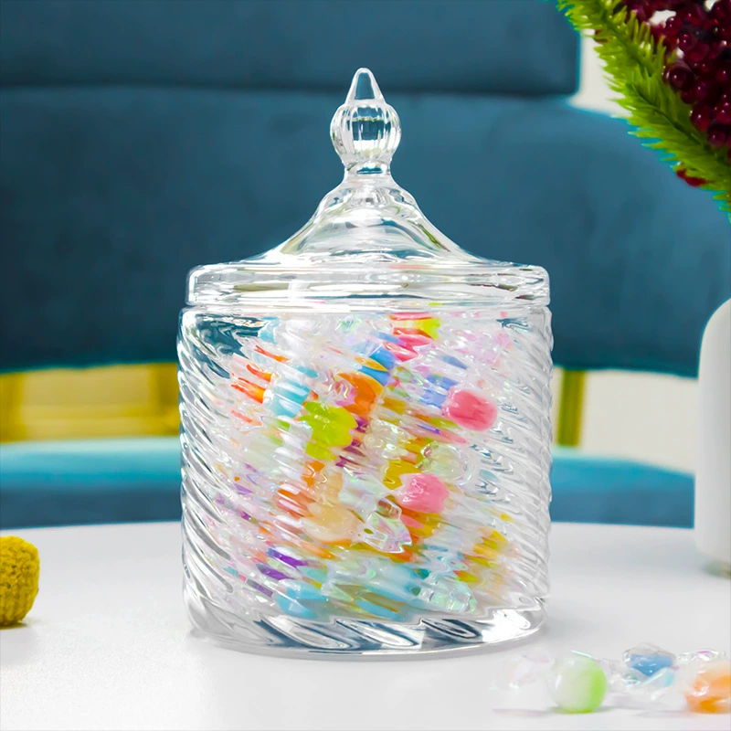 Новая легкая роскошь: ретро европейская хрустальная стеклянная коробка с крышкой для конфет, декор для свадьбы