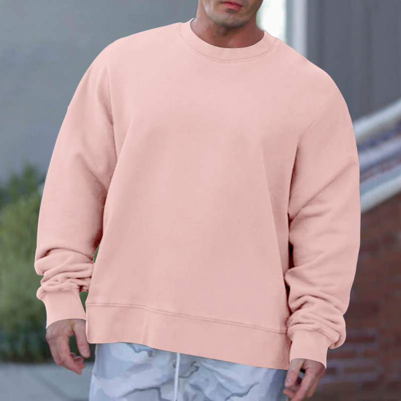 Sweater autumn new men's long sleeved pullover thick and versatile round neck sweater_voghion.com
