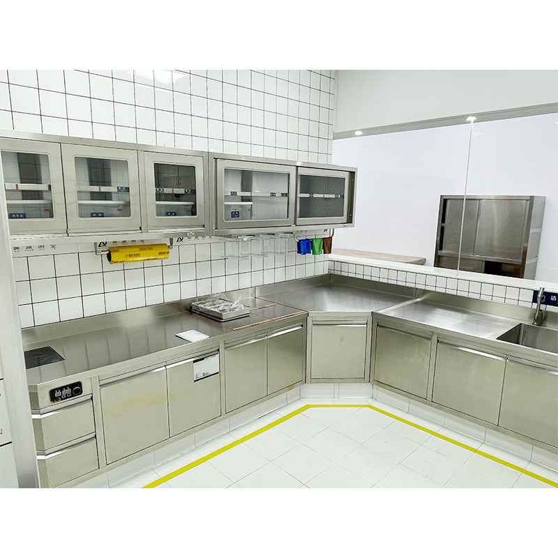 不锈钢餐边柜家用商用异形橱柜整体厨具定做 不锈钢整体厨房定制