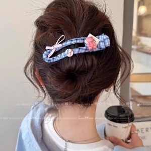 アワビクリップレトロな湾曲したヘアクリップ女性用 2025 新しいシェルクリップ後頭部フラット非刺激性カモノハシクリップ|undefined