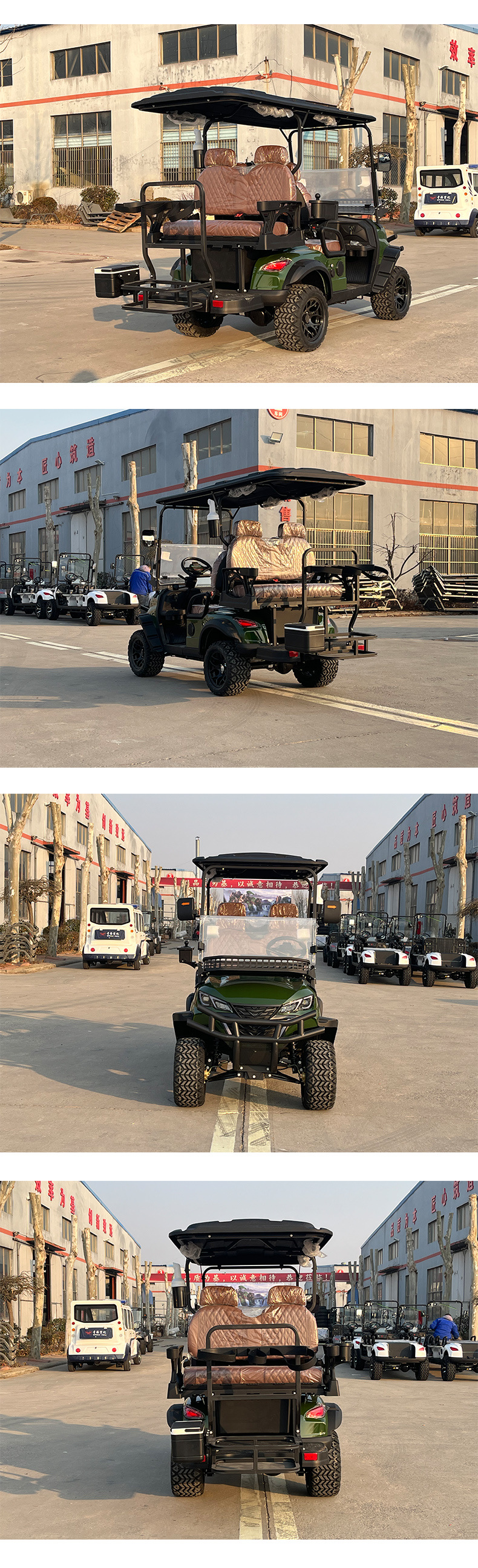 4-Seater Electric Sightseeing Car for Tourist Areas, Parks, Real Estate Properties, and Property Patrols; Electric Golf Cart; Shuttle Bus