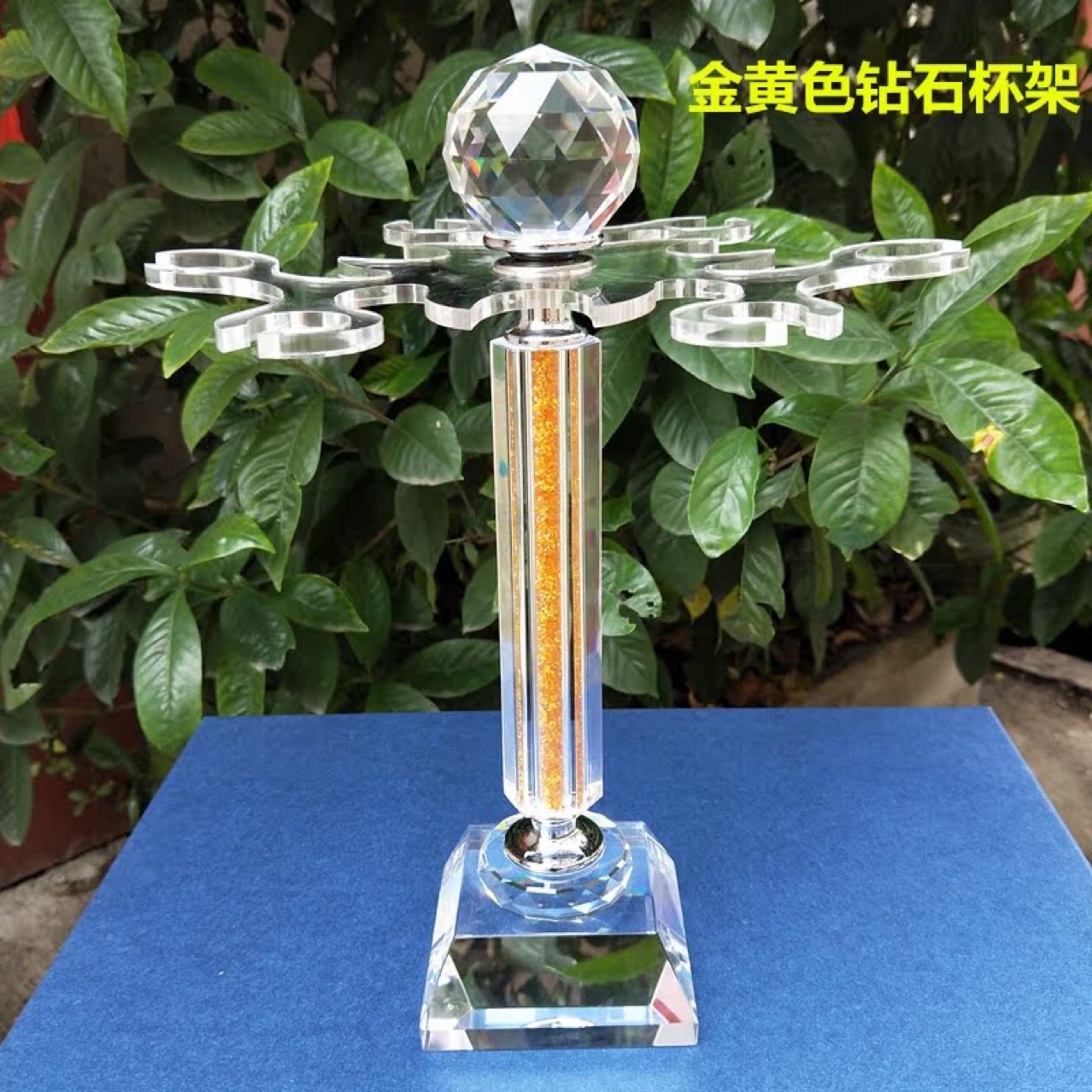 Crystal Luxury Goblet Upside-Down Rack High-End Home Living Room Red Wine Glass Wine Rack Hanging Rack Creative Wine Cabinet Ornaments