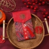 Vertical version of auspicious clouds, wealth and peace