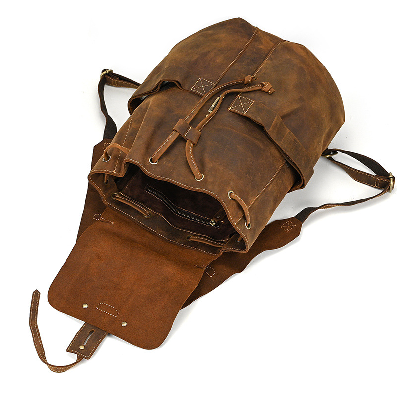 Crazy Horse Leather Travel Bag - Image 5