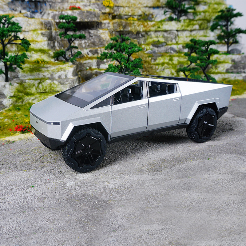 New Haodi 1:24 Terela Cyber Pickup Truck Kidsren's Toy Pull-Back Car Artificial Alloy Car Model Ornaments New Haodi 1:24 Terela Cyber Pickup Truck Kidsren's Toy Pull-Back Car Artificial Alloy Car Model Ornaments