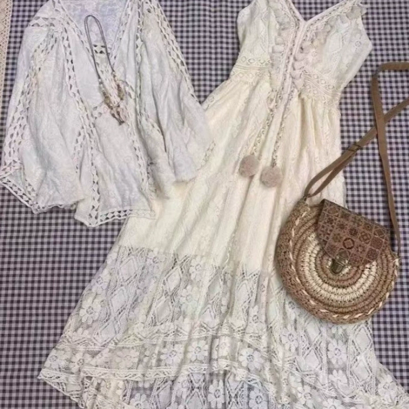 2025 весна и лето новое французское платье с ветром нежный ветер ретро новая китайская юбка тонкая