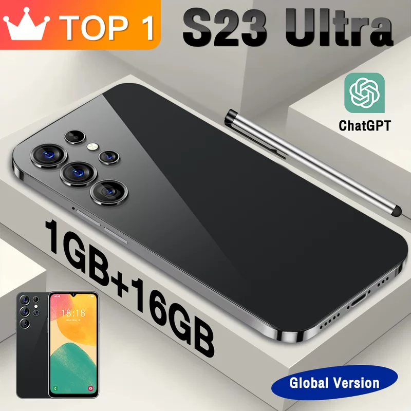 Смартфон S23ultra 5G, 6.5-дюймовый HD+ дисплей, 2+16 ГБ, MTK6580A, аккумулятор 3250 мАч