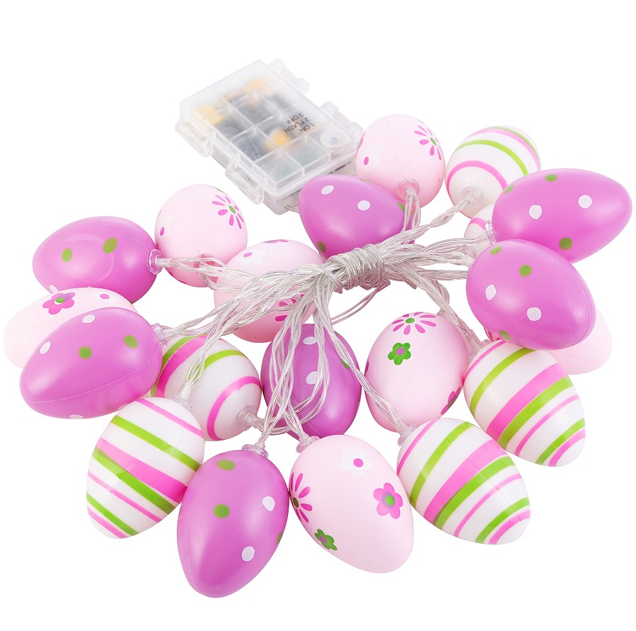 Pascua cáscara rota huevo luz cadena LED huevo color luz intermitente luz de la secuencia de Navidad fiesta de cumpleaños luz decorativa