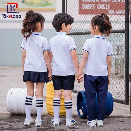 Kindergarten uniforms entry photos, summer clothes, sports style primary school uniforms, short-sleeved T-shirts, children's class uniforms, sports suits