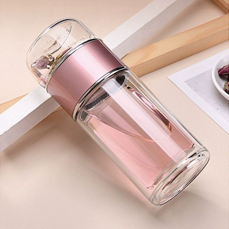 Glass handheld cute tea cup, increased thickness, internet celebrity