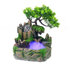 Tabletop fountion 跨境专供树脂循环水工艺品加湿器摆件厂家直销