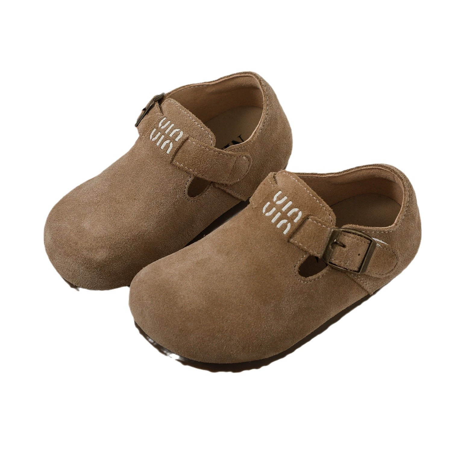Детские туфли Maixiaomai удобные с тонкой подошвой, детские ботинки Birkenstock 2025 весна, новая замша изnubuck кожа, для мальчиков и девочек