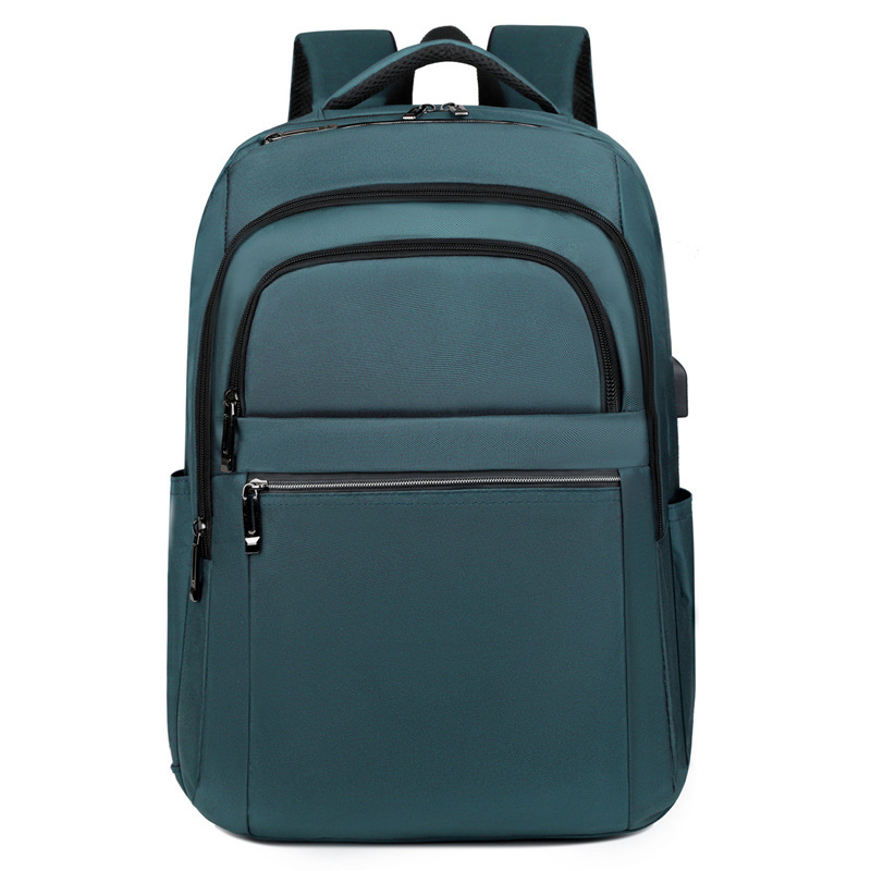 2024 nueva mochila de tela Oxford de gran capacidad para hombres con carga USB, mochila para computadora de ocio de negocios, bolso para estudiantes