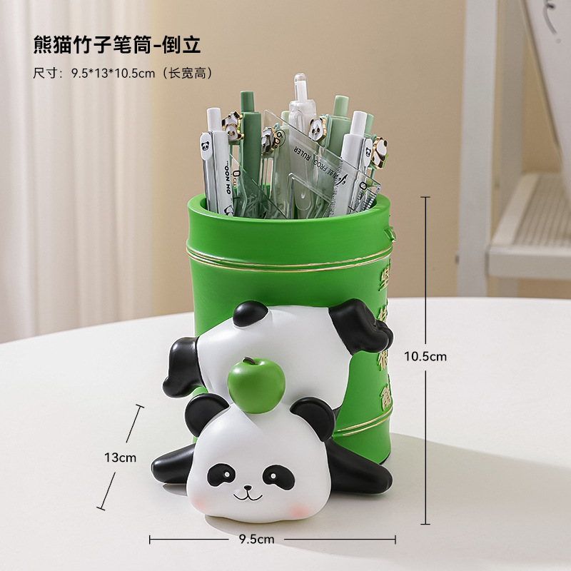 创意可爱招财猫笔筒摆件办公室工位桌面装饰情绪稳定生日礼物实用|undefined