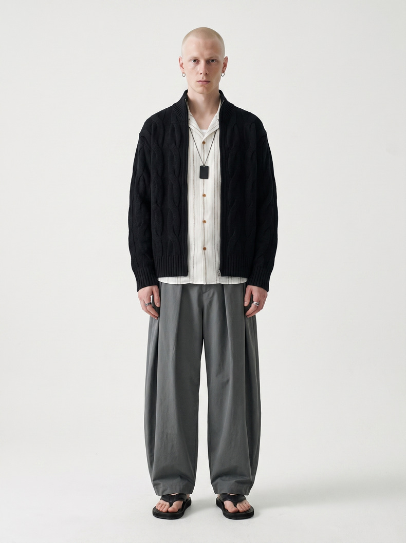 Inflation Jacquard Knit Jacket