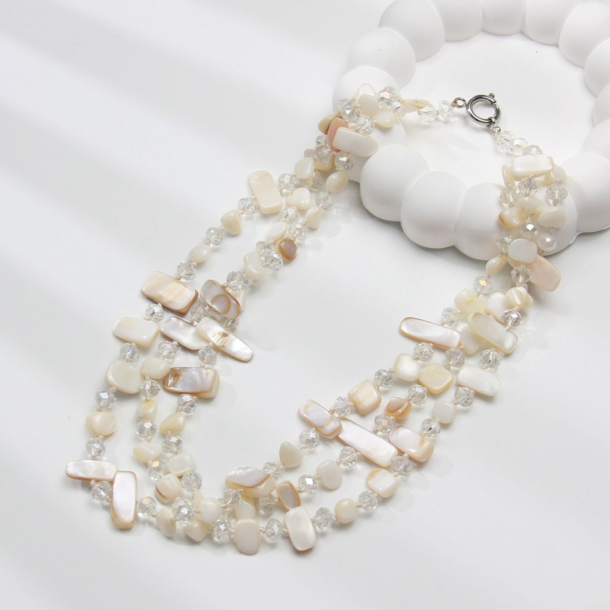 105g Weight Necklace Classification Shell Chain Material Beaded Chain Chain Type 1 Piece Quantity Holiday, Travel Occasion Shell Material Geometric Pattern Women's Gender Vacation, Simple Style Style Vacation Simple Style Geometric Shell Beaded Chain Beaded Necklaces Wholesale 4