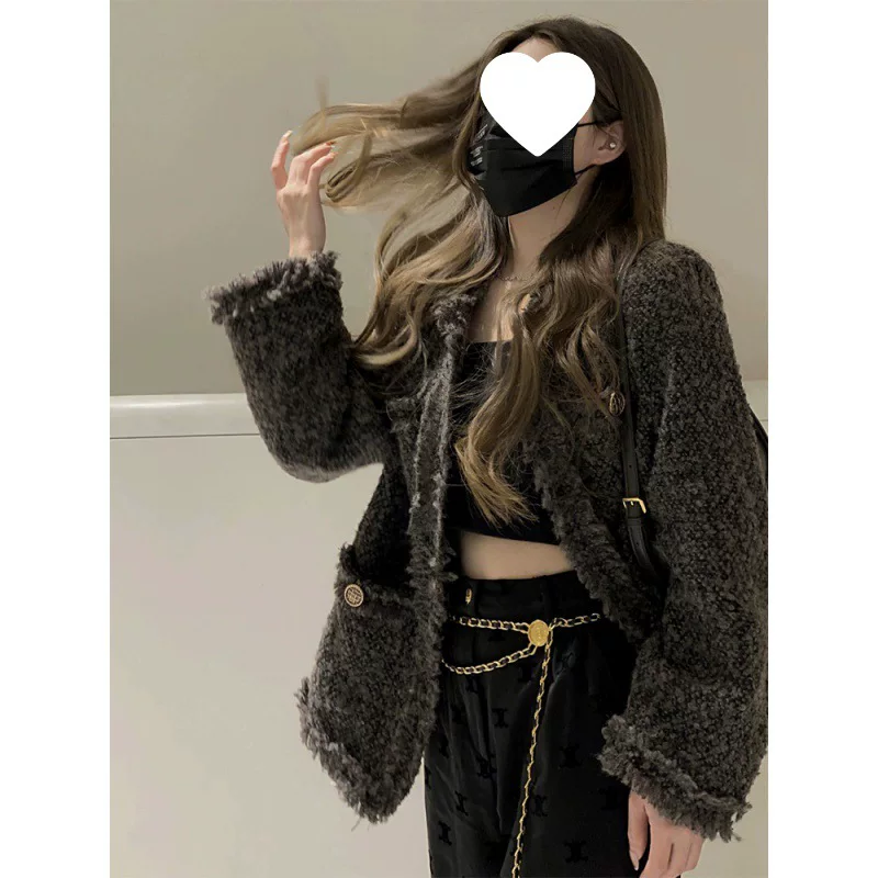 Demi-season jacket, Chanel style, increased thickness, oversize