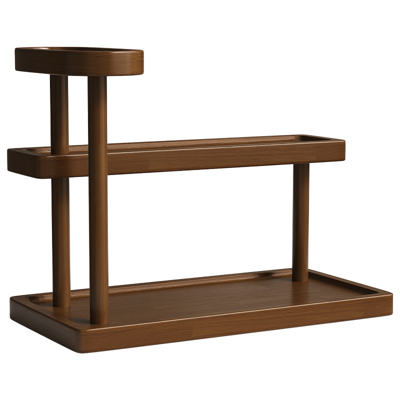 Estante de almacenamiento de escritorio estante de almacenamiento multicapa para cosméticos de escritorio estante de almacenamiento de lujo ligero de alta calidad estante de escritorio trapezoidal