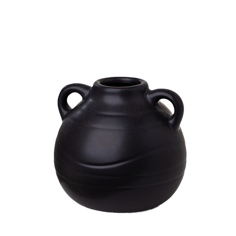 Macaron mini vasos de cerámica en la sala de estar mesa de té flor seca flor decoración floral maceta de agua floral decoración