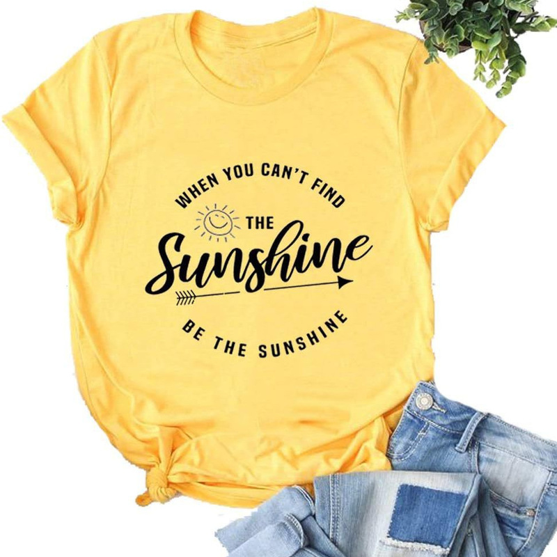 Amazon Cotton European and American Code USA American Flag July 4th Independence Day T-Shirt Women plus size Short Sleeve Crewneck