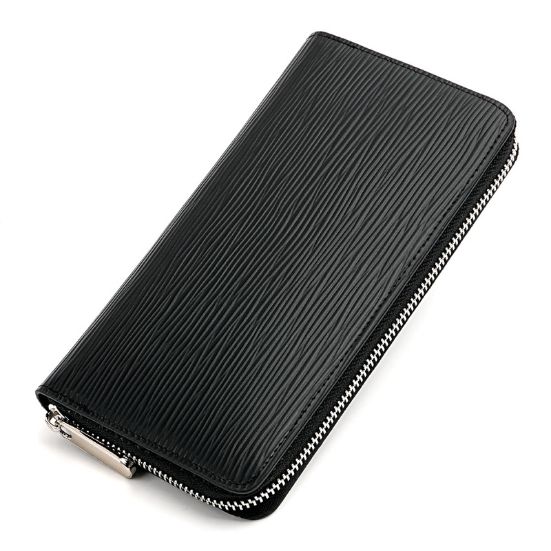 Factory direct cross-border new leather ladies water ripple long wallet Japan Amazon hand bag in stock