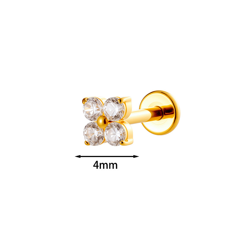 Bijou de piercing fleur en titane hengsen pour lèvre et cartilage_voghion.com