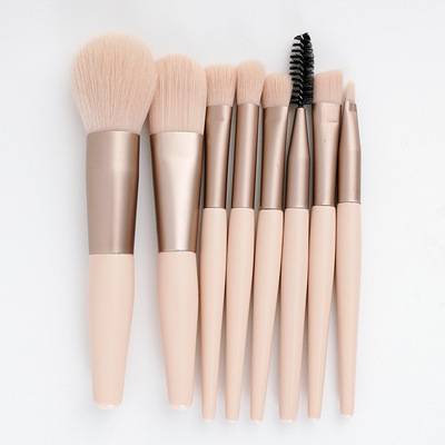 Transfronterizo 8 mini cepillo de maquillaje conjunto de cepillo de sombra de ojos blanqueador de polvo de pintura portátil herramientas de maquillaje de pelo suave