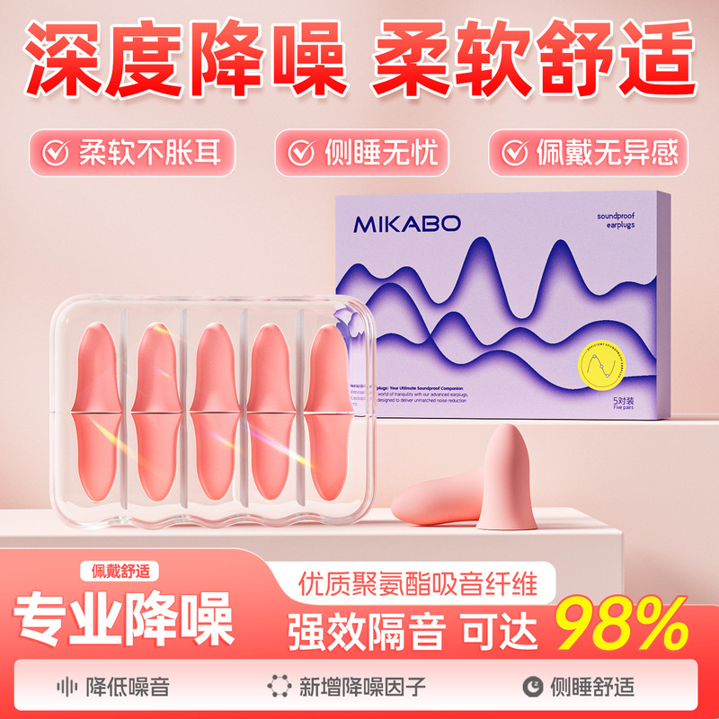 Earplugs Soundproofing and Noise Reduction Sleep Earplugs for Work, Study and Sleep Anti-Snoring Professional Soundproofing Unisex