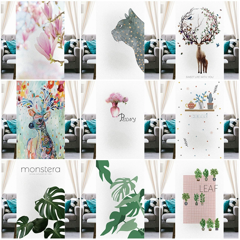 В скандинавском стиле без клея электростатические матовые анти-скользящие наклейки на оконные стекла прозрачные непрозрачные Декоративные наклейки для ванной комнаты