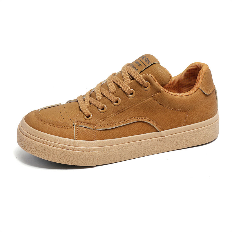 Sapatos masculinos de couro, elegantes e versáteis, casuais, com sola macia e cano baixo_voghion.com