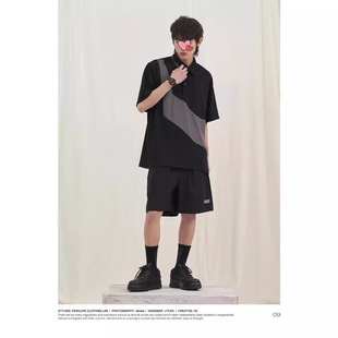 Summer Short-Sleeve Polo Shirt for Young Men, Trendy Brand, Hong Kong Style, Japanese Style, Loose Fit, Versatile, Stylish, Handsome Half-Sleeve T-Shirt