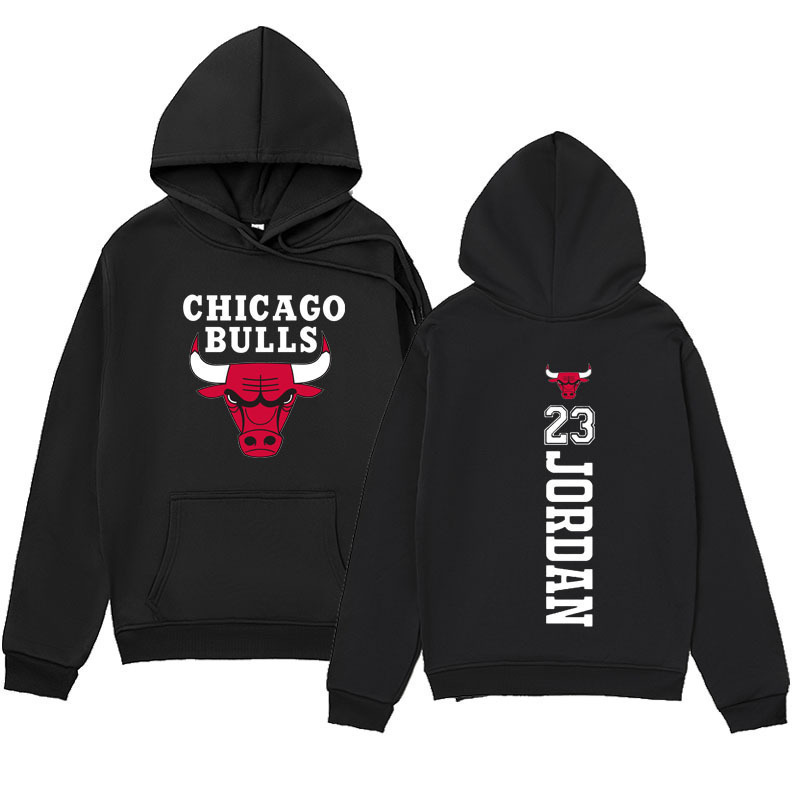 European and American Men's Wear CHICAGO Bulls Basketball Sweater Flying Man No.23 Hoodie Street Tide Sports Sweater Jacket