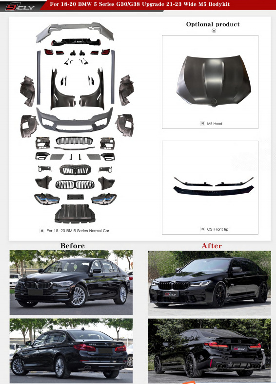 Suitable for 18-20 BMW 5 Series G30G38 old to new M5 wide body enclosure kit
