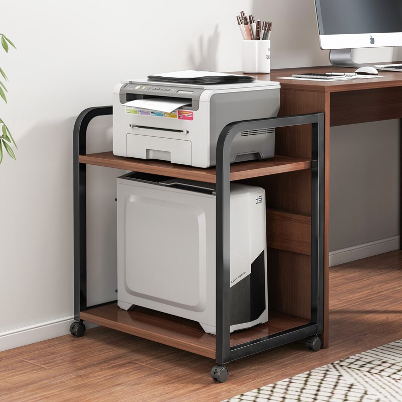 Printer Storage Rack Floor-Standing Office Multi-Layer Mobile Storage Shelf Home Desk Computer Chassis Bracket
