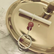 烟托戒指男士抽烟指环架托烟嘴创意个性红绿蓝色珠子宋佳同款女