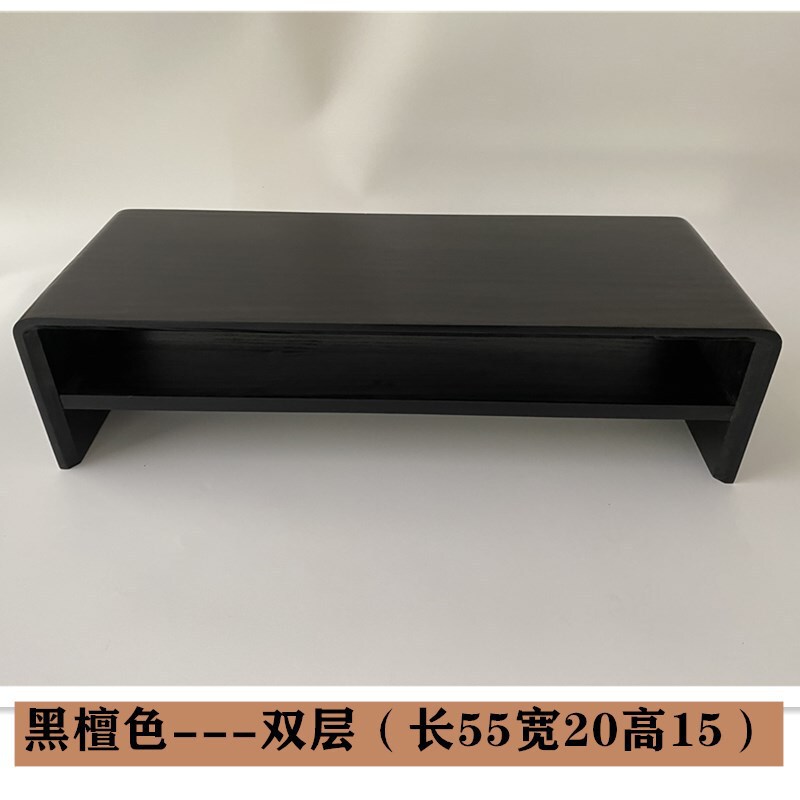 無垢材コンピュータモニター高架スクリーンパッドベースブラケット高さデスクトップキーボード収納棚|undefined