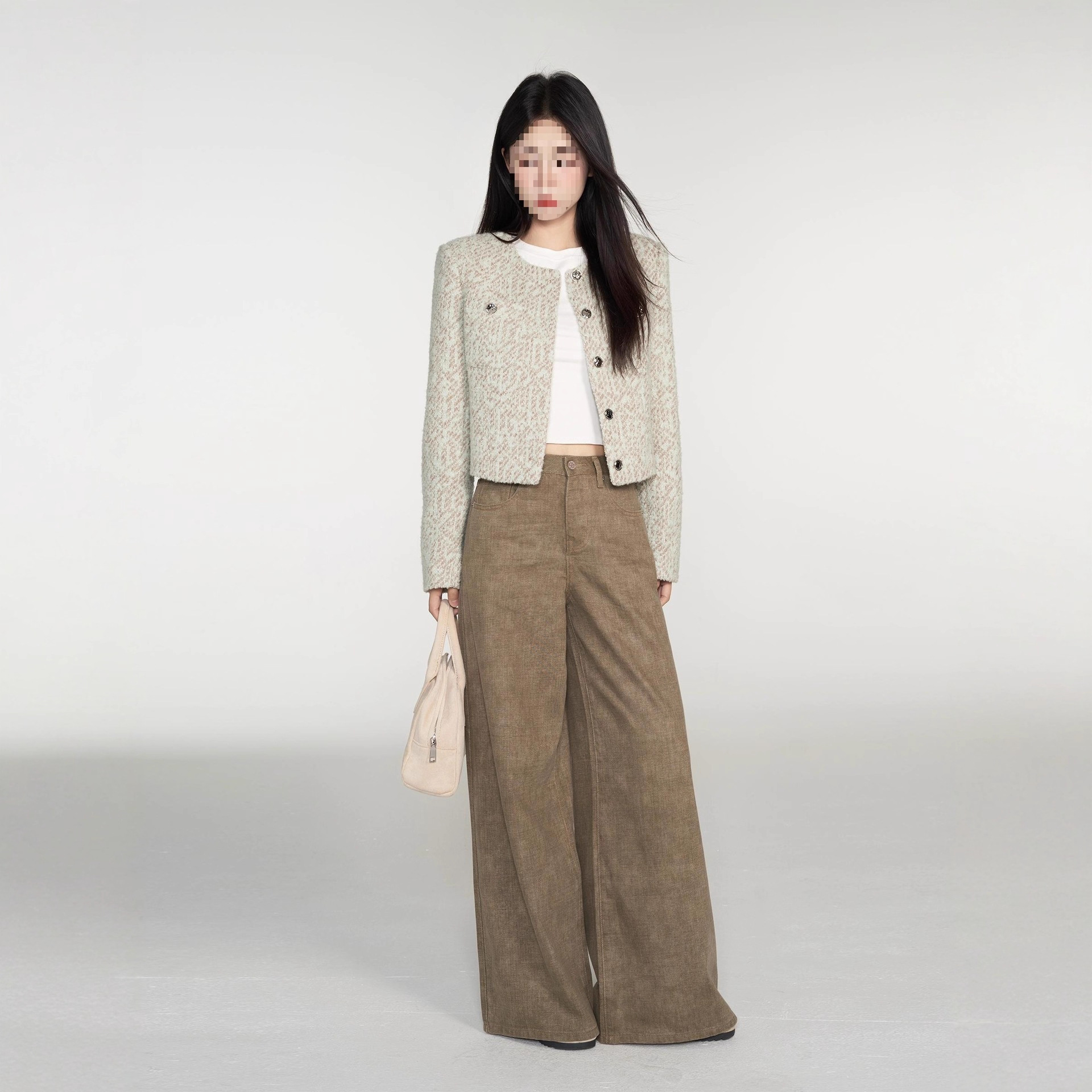 A Small Wild Berry Fragrance Short Outwear for Women in Autum New High-End Korean Style Fashionable Tweed Top