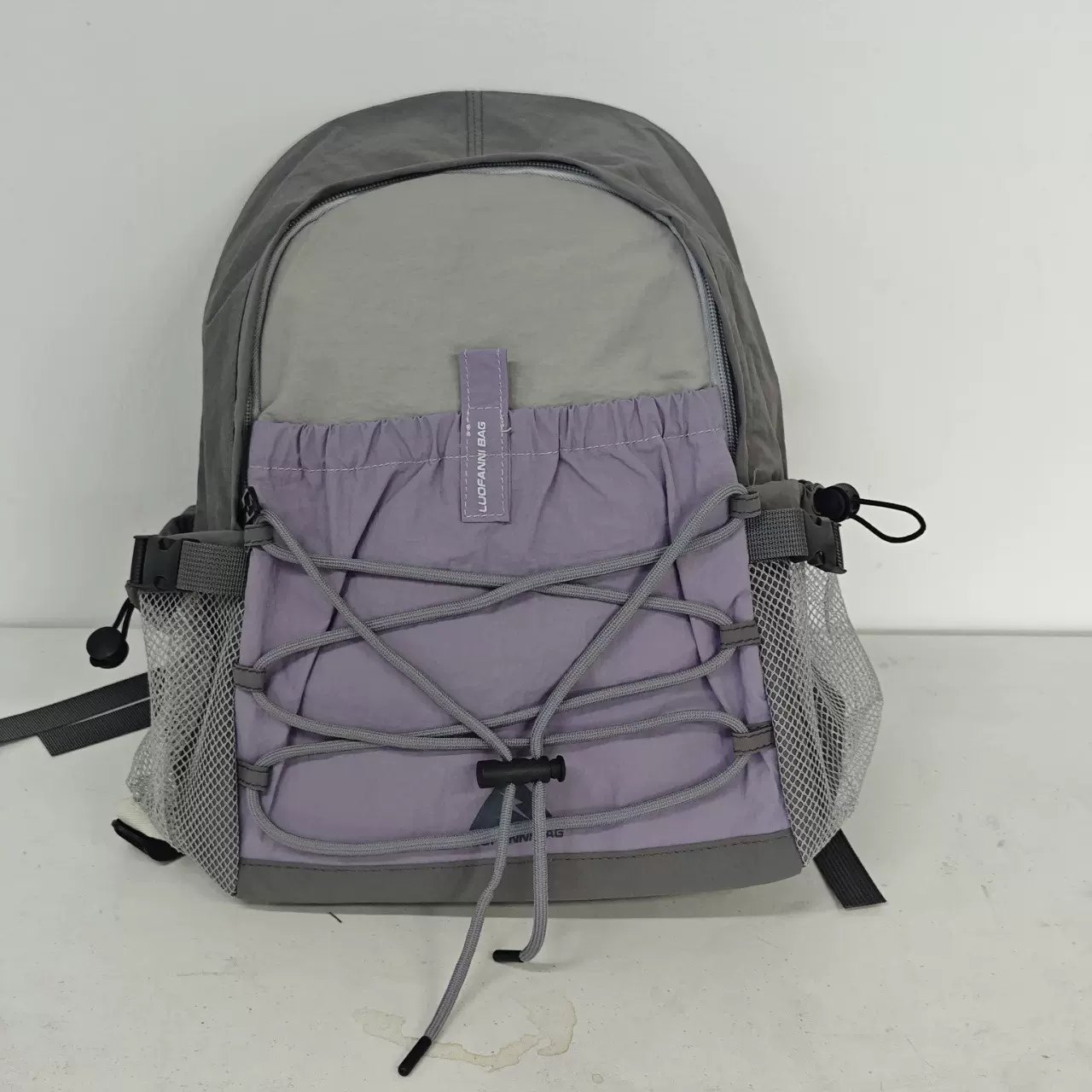 NEW抽绳登山包时尚复古男撞色轻便双肩包旅行包轻薄小背包女书包