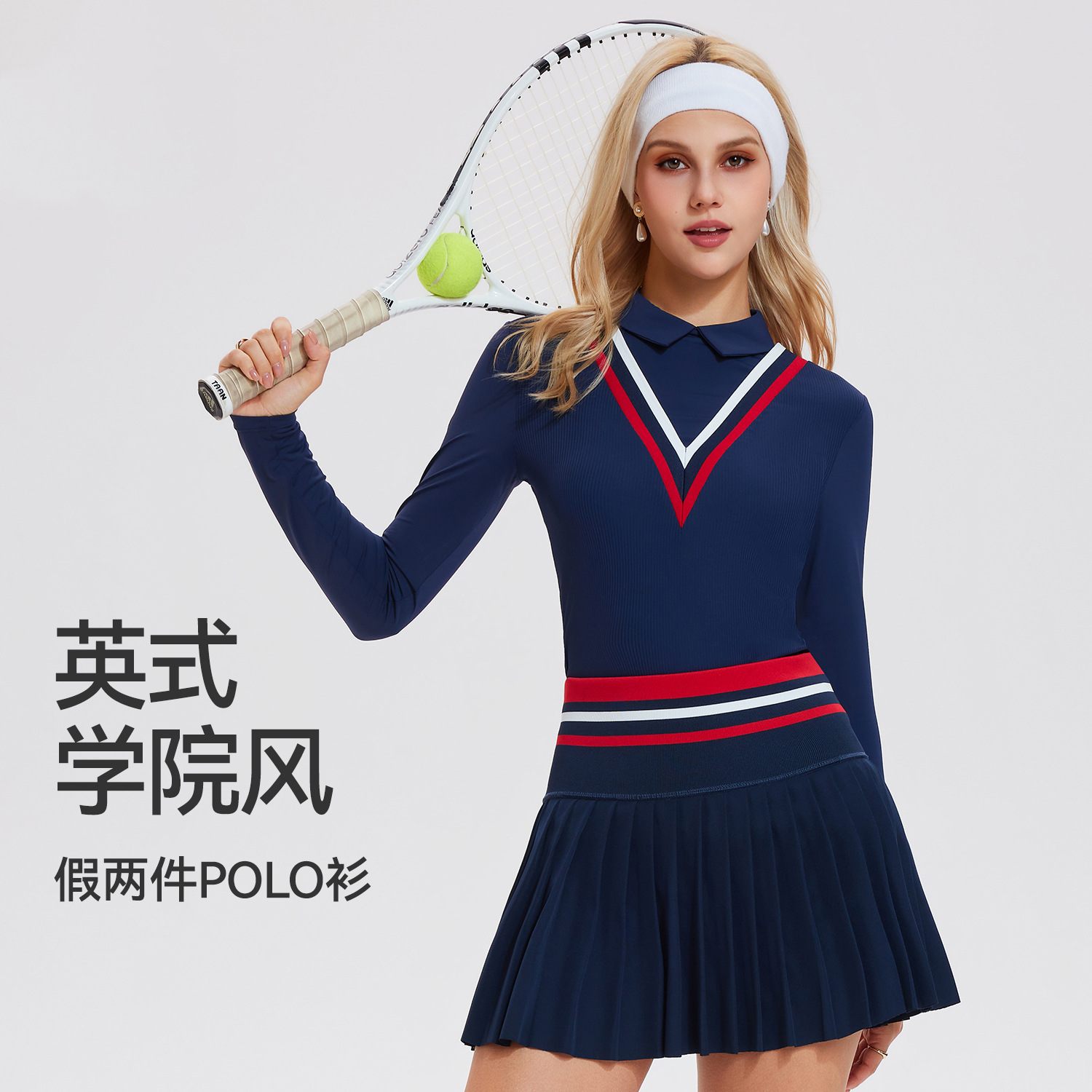 Trajes de yoga transfronterizos, camisetas de manga larga, camisetas de golf, camisetas de polo, camisetas de moda, camisetas delgadas