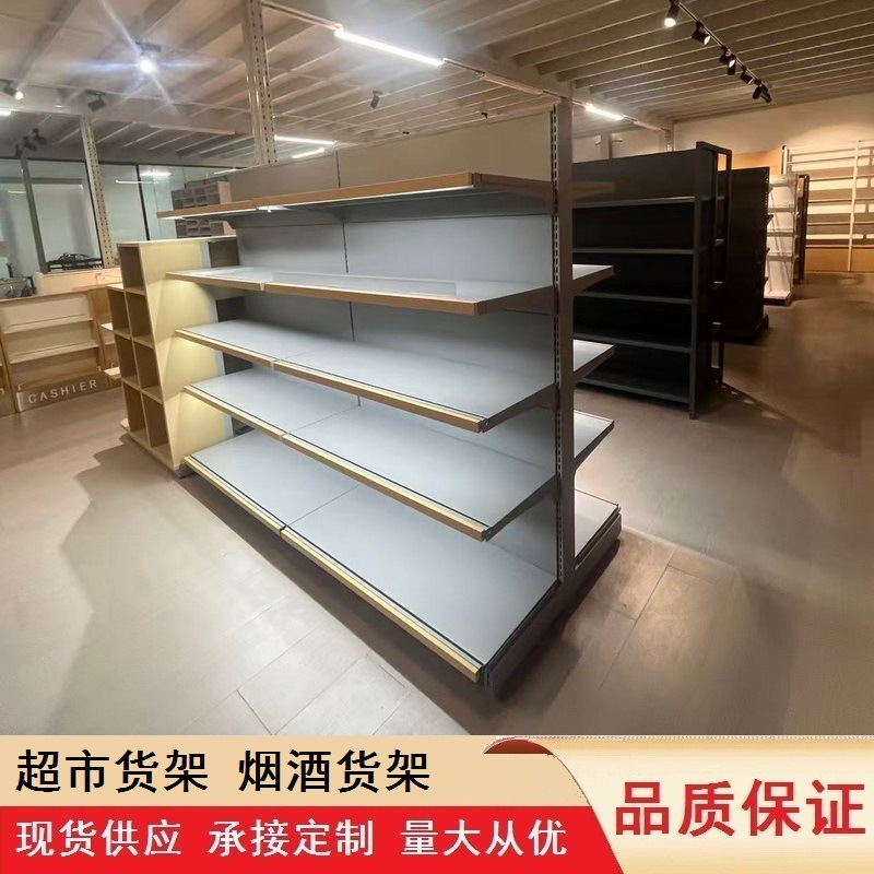Estantes de supermercado estantes de exhibición de tiendas de conveniencia unilaterales estantes de supermercado grandes estantes de exhibición de supermercados fabricantes personalizados