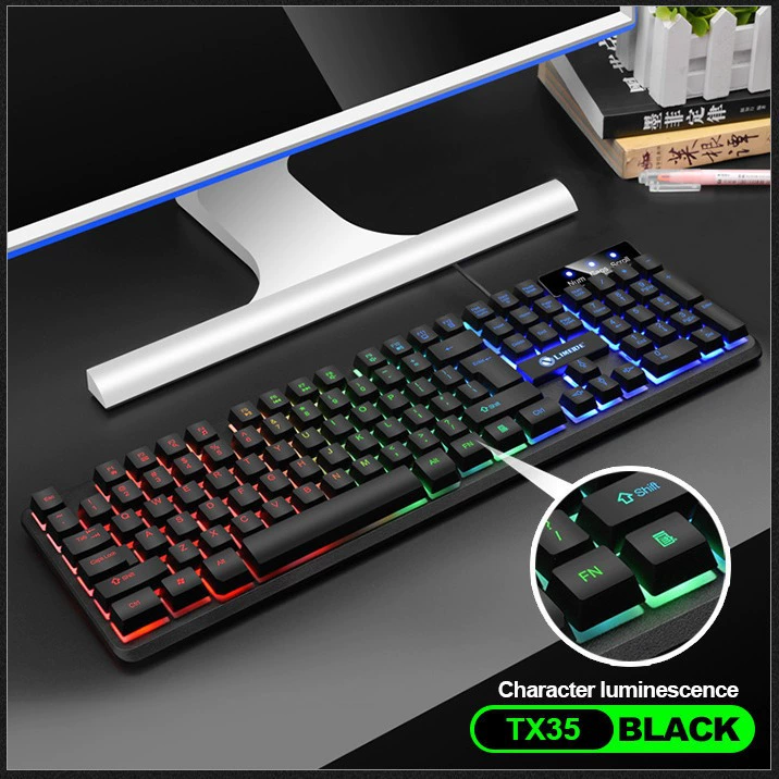 Проводная клавиатура Limne TX35 Магний, RGB подсветка, полноразмерная USB клавиатура для игр и офиса