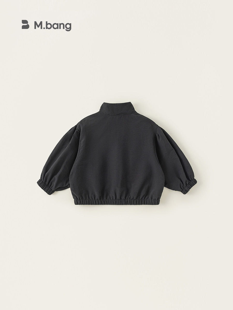 Youbao ropa para niños chaqueta suelta para niños primavera nueva chaqueta de cuello alto con estampado de letras de todo fósforo para niñas coreanas