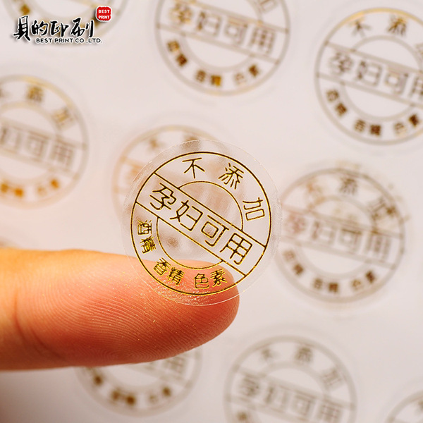 Design transparent sticker PVC