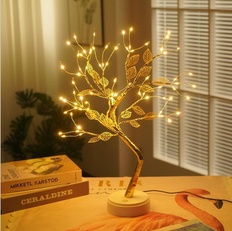 Venta directa de fábrica, luces navideñas transfronterizas, luces led de árbol de luciérnaga, luces decorativas estrelladas para regalo de cumpleaños