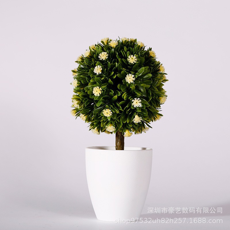 Simulación de plantas verdes, plantas en macetas, comercio electrónico, venta al por mayor, venta directa de fábrica, bola de hierba artificial de plástico, decoración del hogar, decoración del hogar image 17